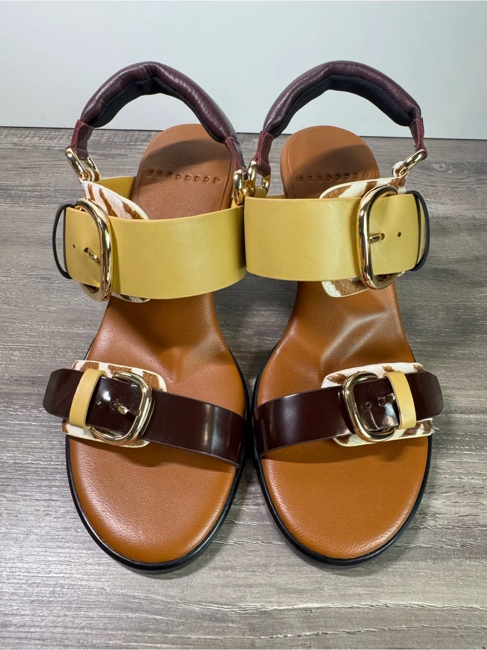 4ccccees OSHA Line Mid Sandals Zebea Mix size 39/US8-8.5 $358 STUNNING